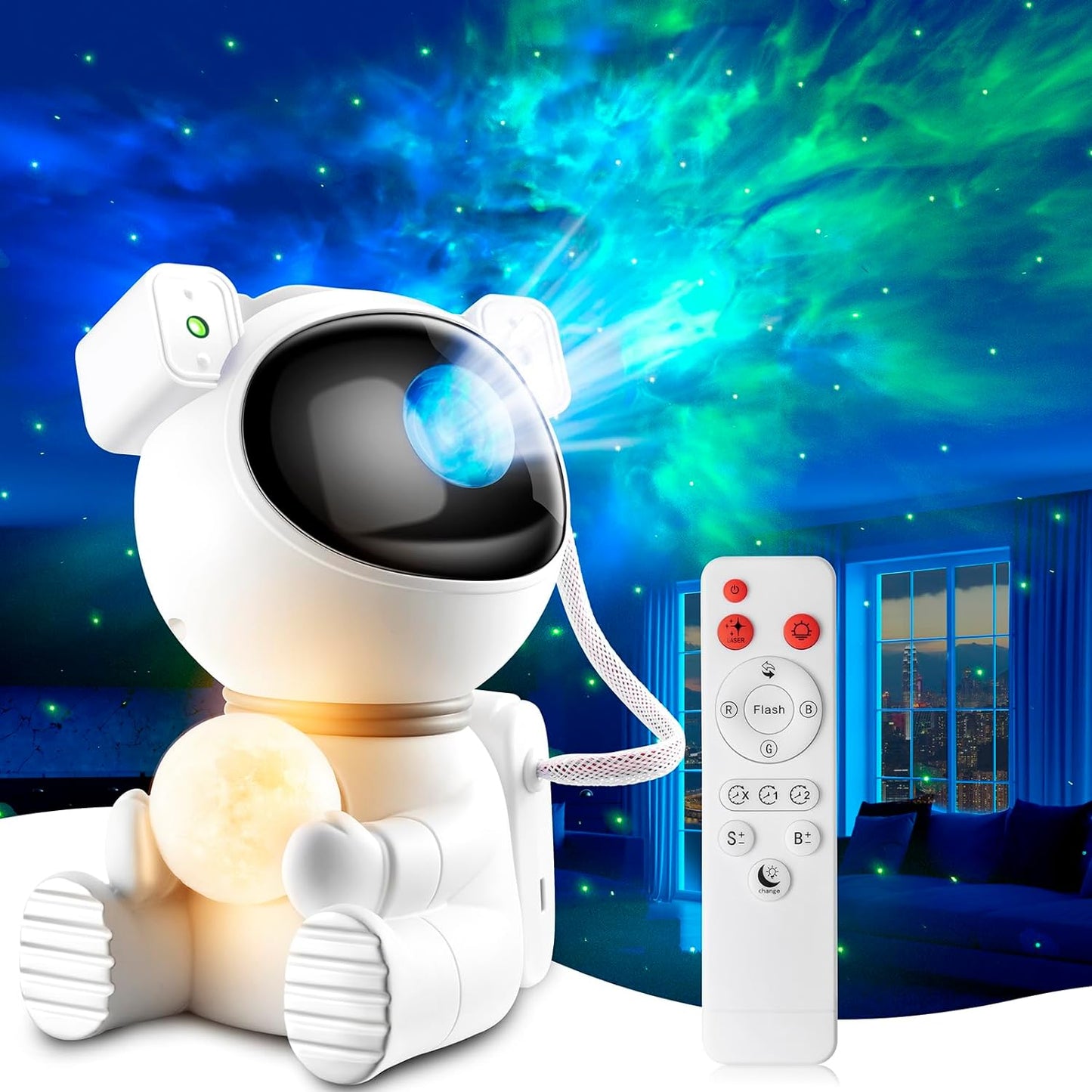 PROYECTOR  ASTRONAUTA LAMPARA DECORACION